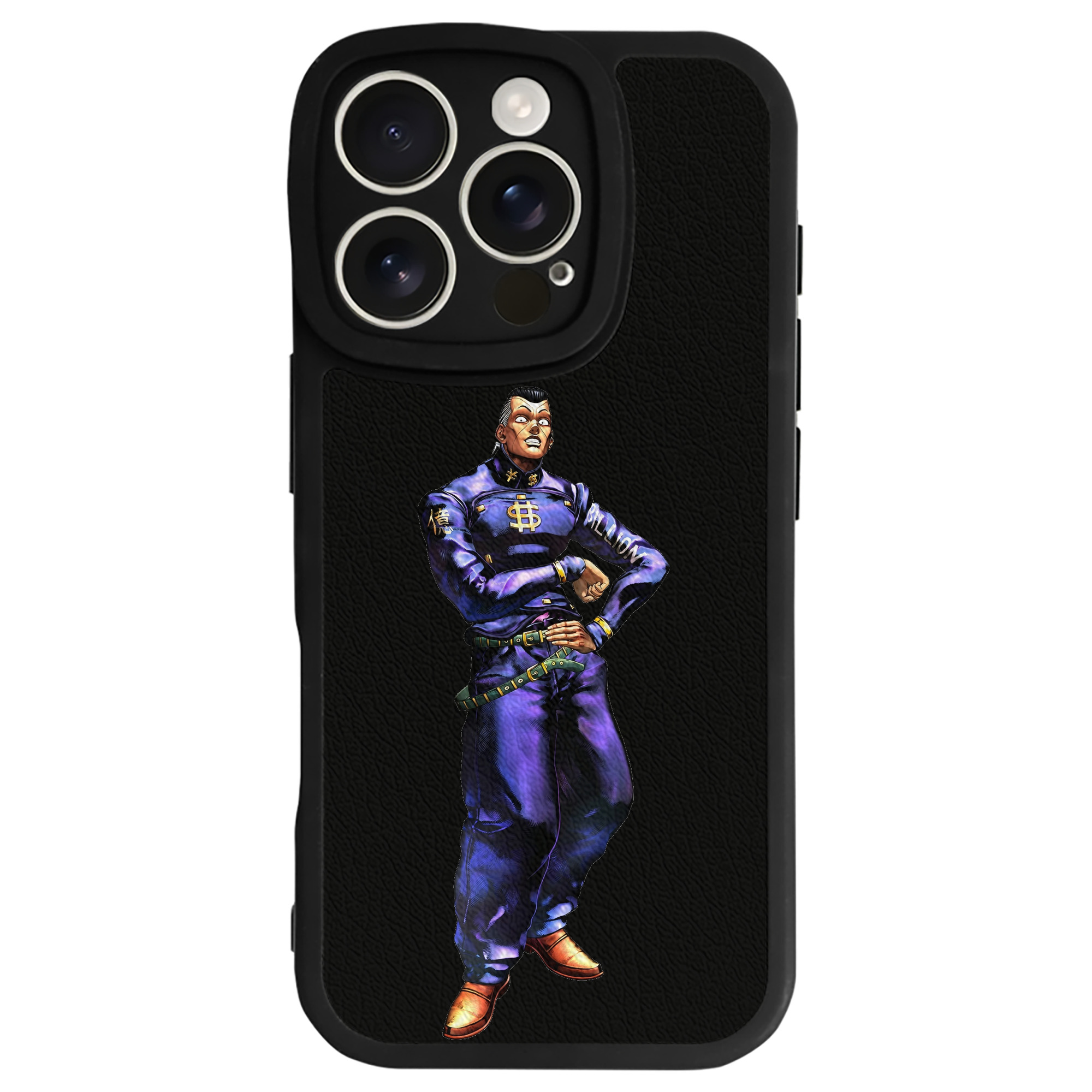 （画像用） ジョジョの奇妙な冒険 虹村億泰 にじむら おくやす JoJo's Bizarre Adventure Nijimura Okuyasu 【iPhone 16シリーズ対応】シリコンスマホケース（レザー調） 材質：シリコン